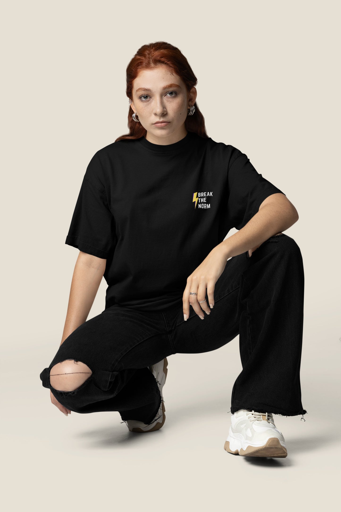 Black Oversized T-Shirt by No Bounds